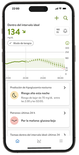 Pantalla de la app mySugr