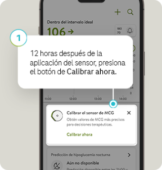 Pantalla de calibración del sensor